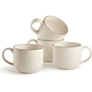 Maison Neuve Riverside Collection 4-Piece Mug Set - Hand Crafted Ceramic Stonewa